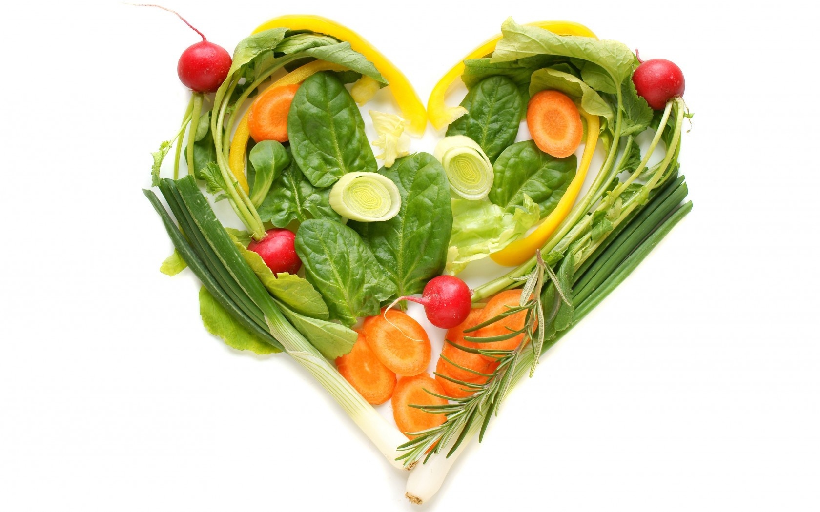 serce z zielonych warzyw